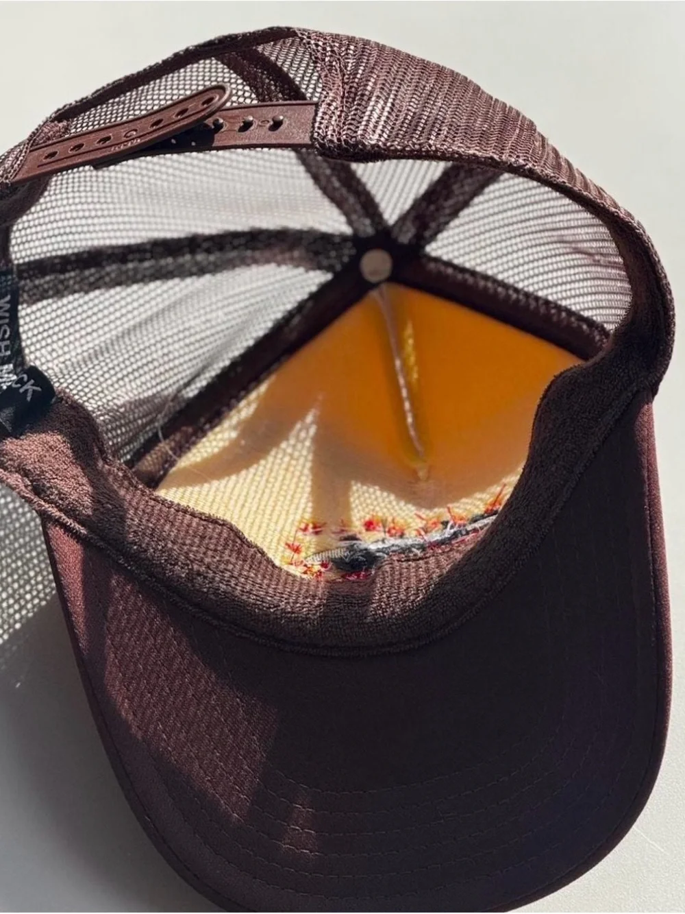 Wish Me Luck embroidered trucker hat